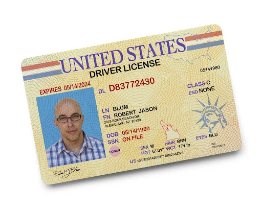 a photo of a license