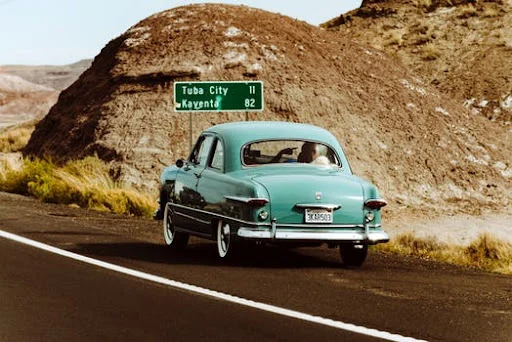 a car driving
