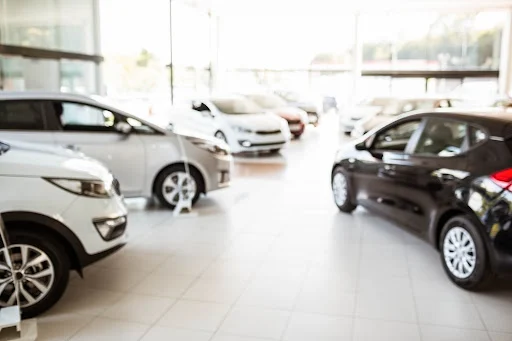 a car sales room